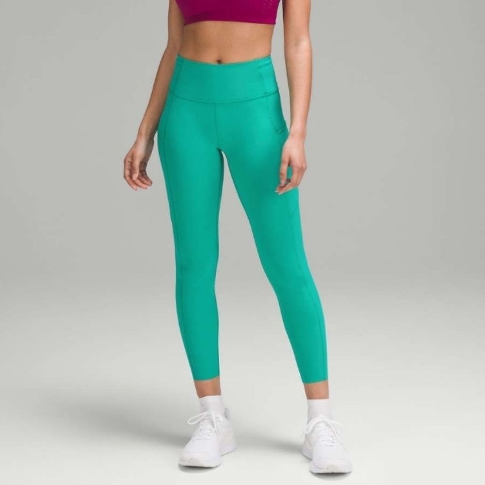 Lululemon Fast and Free High-Rise Tight 25" Size 8 Maldives Green
